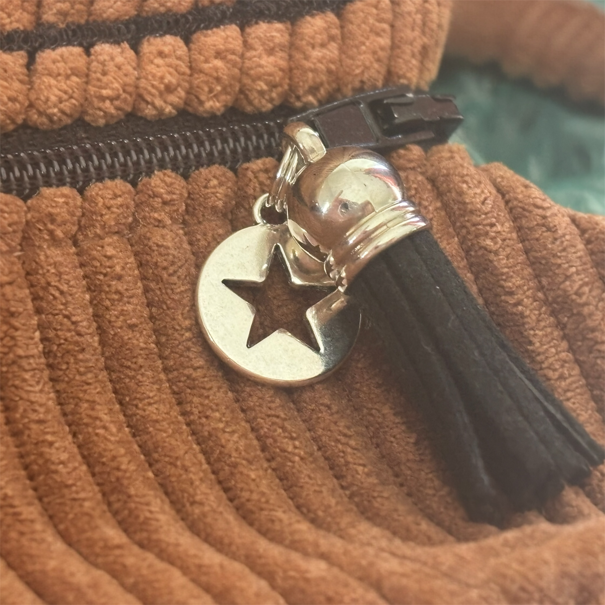 Sac cabas en velours côtelé caramel – Création artisanale française – Image 4