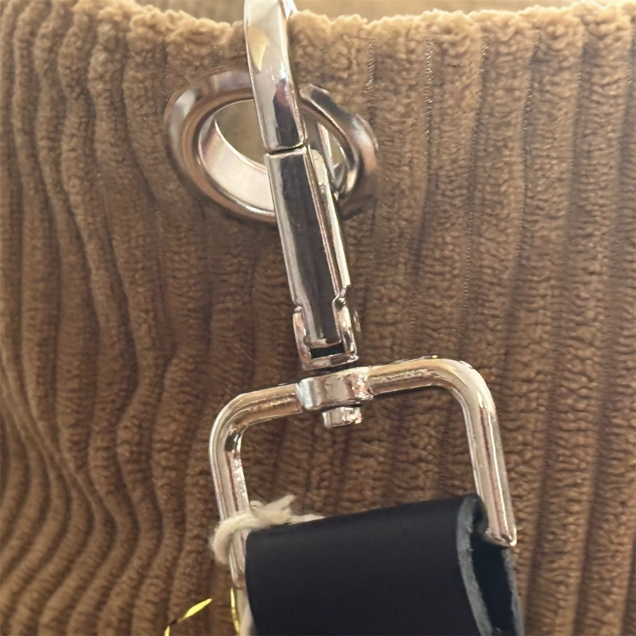 Sac cabas en velours côtelé tabac – Création artisanale française – Image 3