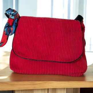 Sac besace en velours côtelé – création artisanale française