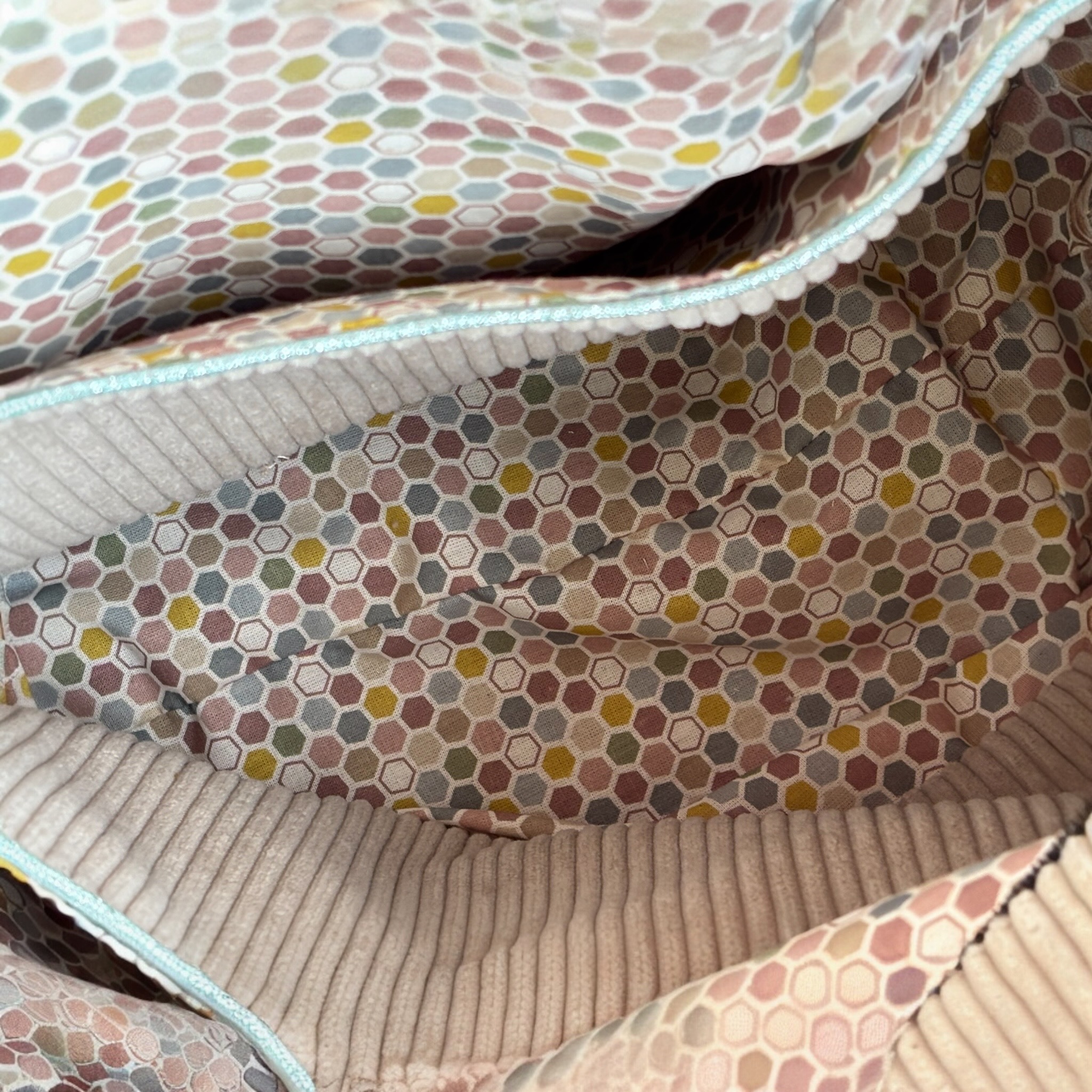 Sac cabas en velours côtelé écru – Création artisanale française – Image 5