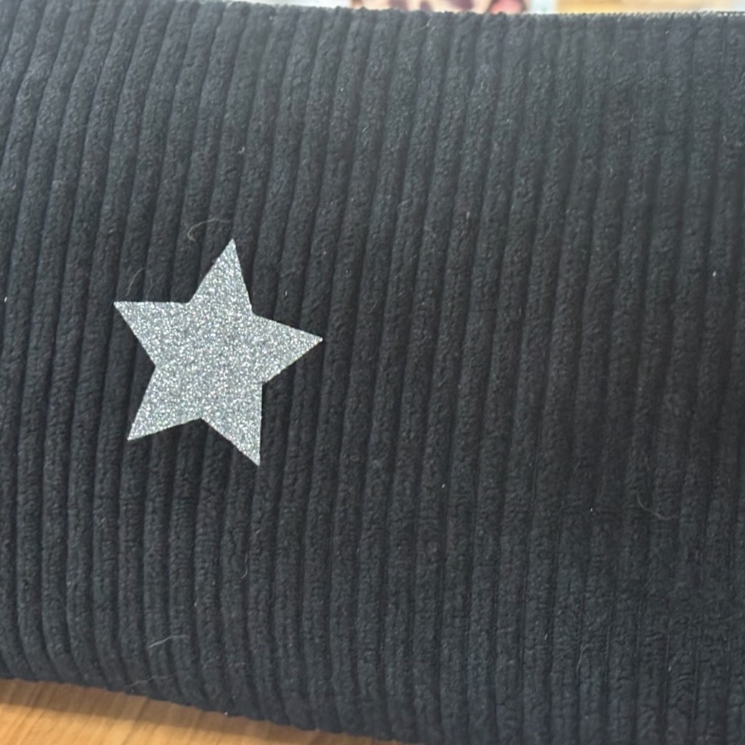 Trousse en velours côtelé noir- Création artisanale Française – Image 3