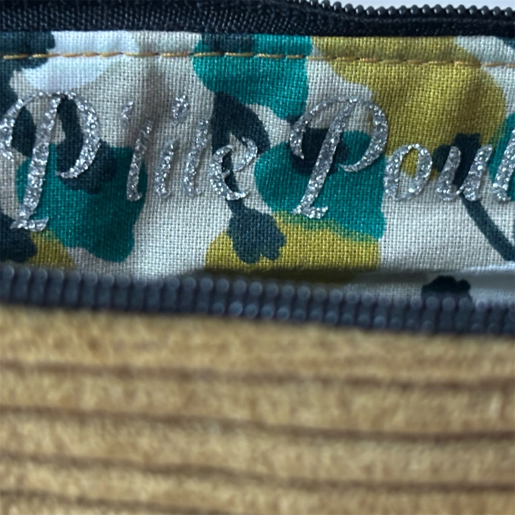 Trousse en velours côtelé tabac - Création artisanale Française – Image 2