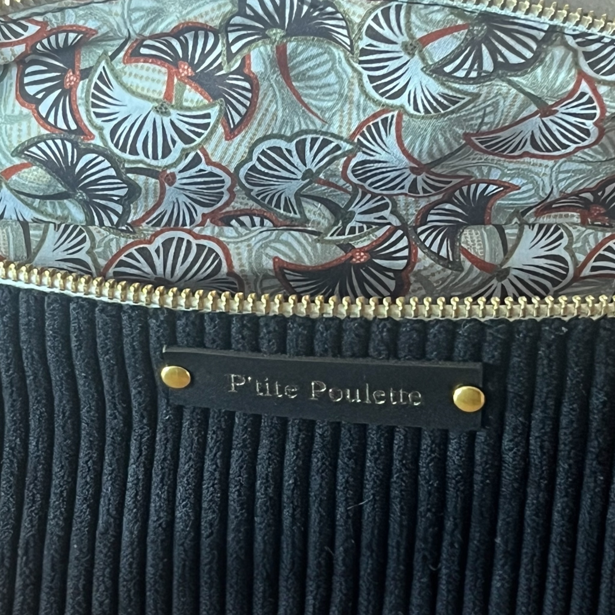 Sac banane en velours côtelé noir – Création artisanale française – Image 2